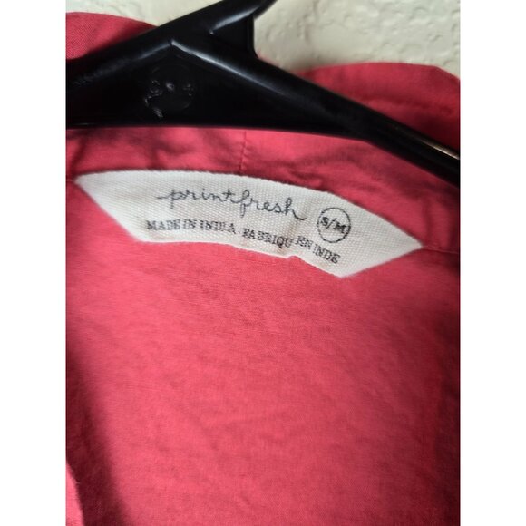 Printfresh Queen of Hearts Robe S/M Organic Cotton Lightweight Kimono Style - Picture 5 of 9